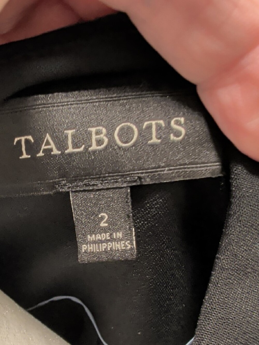Talbots Size 2 PreOwned Black Ruffle-Trim Open Blazer With One Snap Closure - Picture 4 of 15